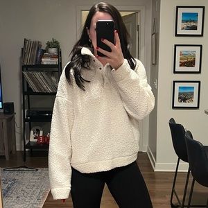 Aerie Button Up Sherpa